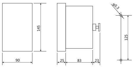 DZ-417中間繼電器外形以及開(kāi)孔尺寸